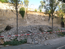 Il crollo delle Mura Aureliane